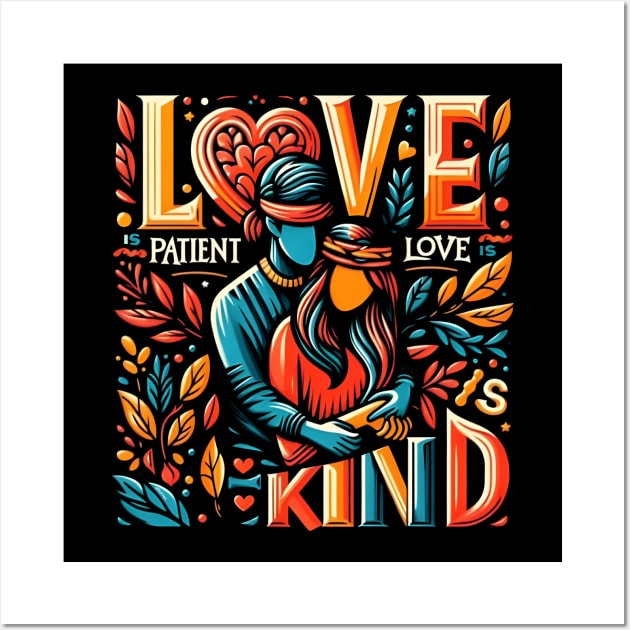 Love is Patient, Love is Kind Wall Art by soaktrendingworld